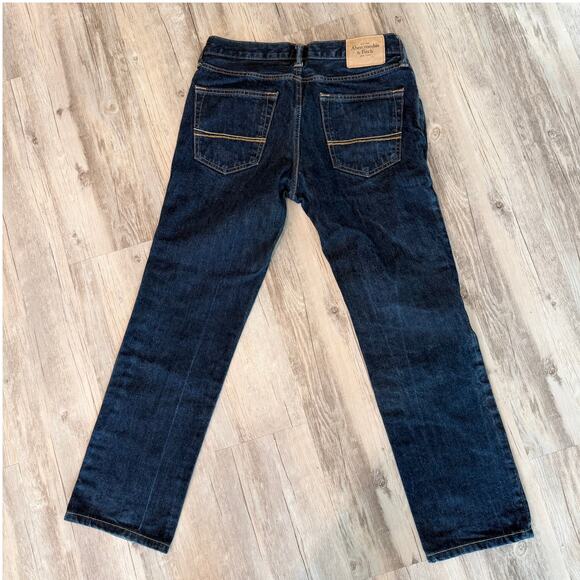 Abercrombie & Fitch Men's Bootcut Jeans Dark Wash Denim, Button Fly Size 31x30 - Picture 2 of 11